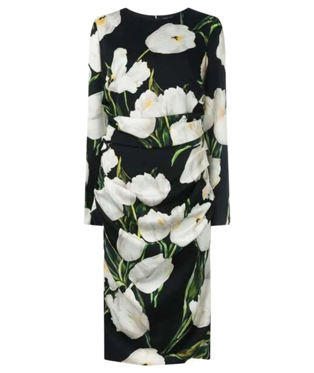 DOLCE&GABBANA Мульти шелковое повседневное платье, фото 1