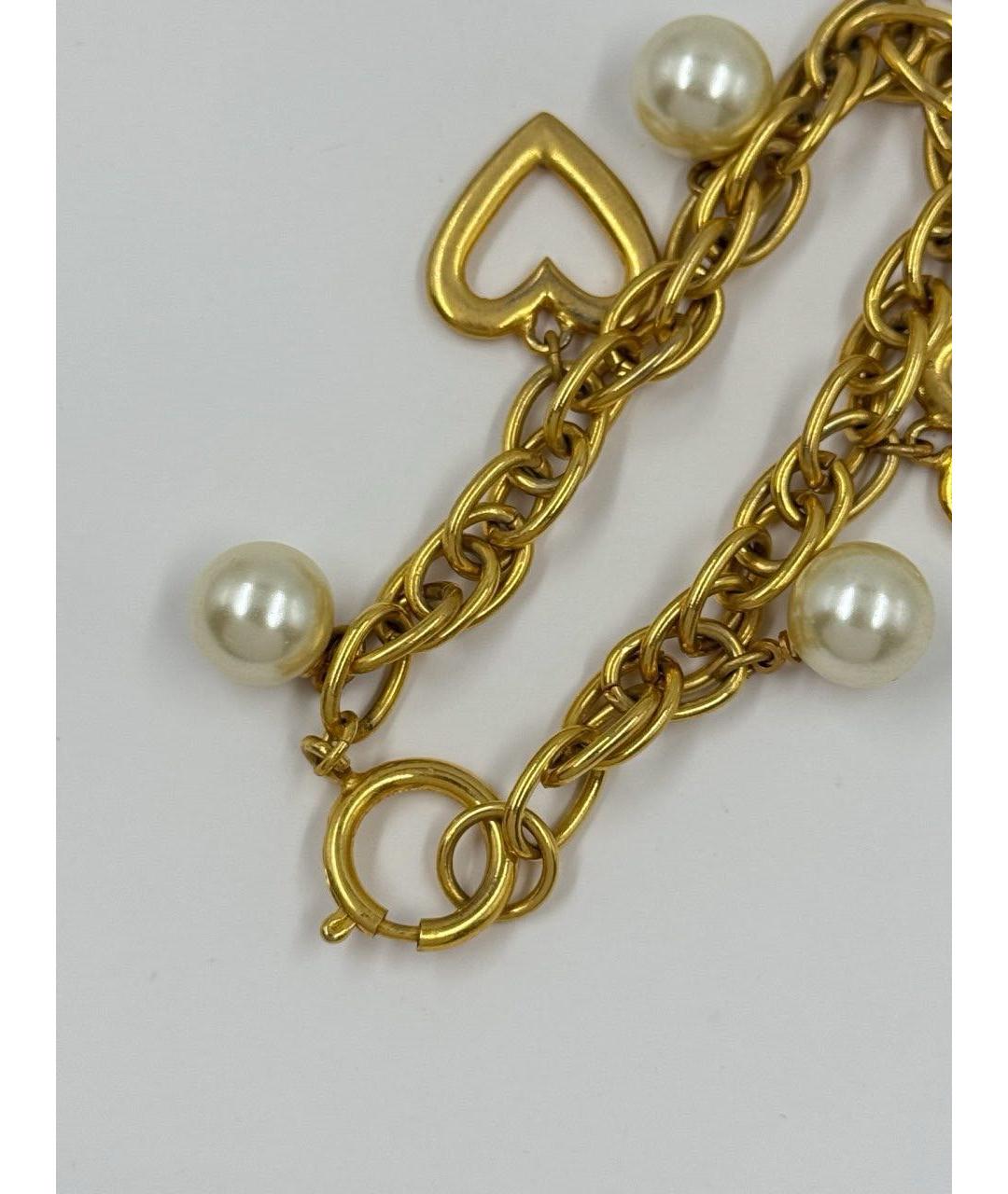 MOSCHINO Золотой позолоченный браслет, фото 4