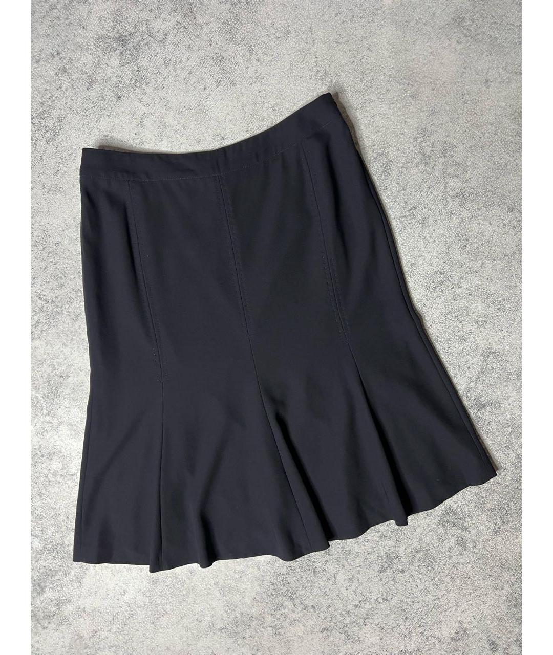 MAX MARA Черная шерстяная юбка миди, фото 6