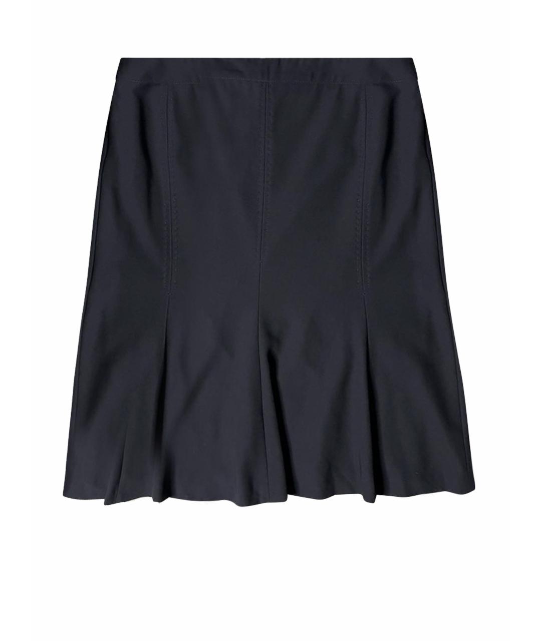 MAX MARA Черная шерстяная юбка миди, фото 1