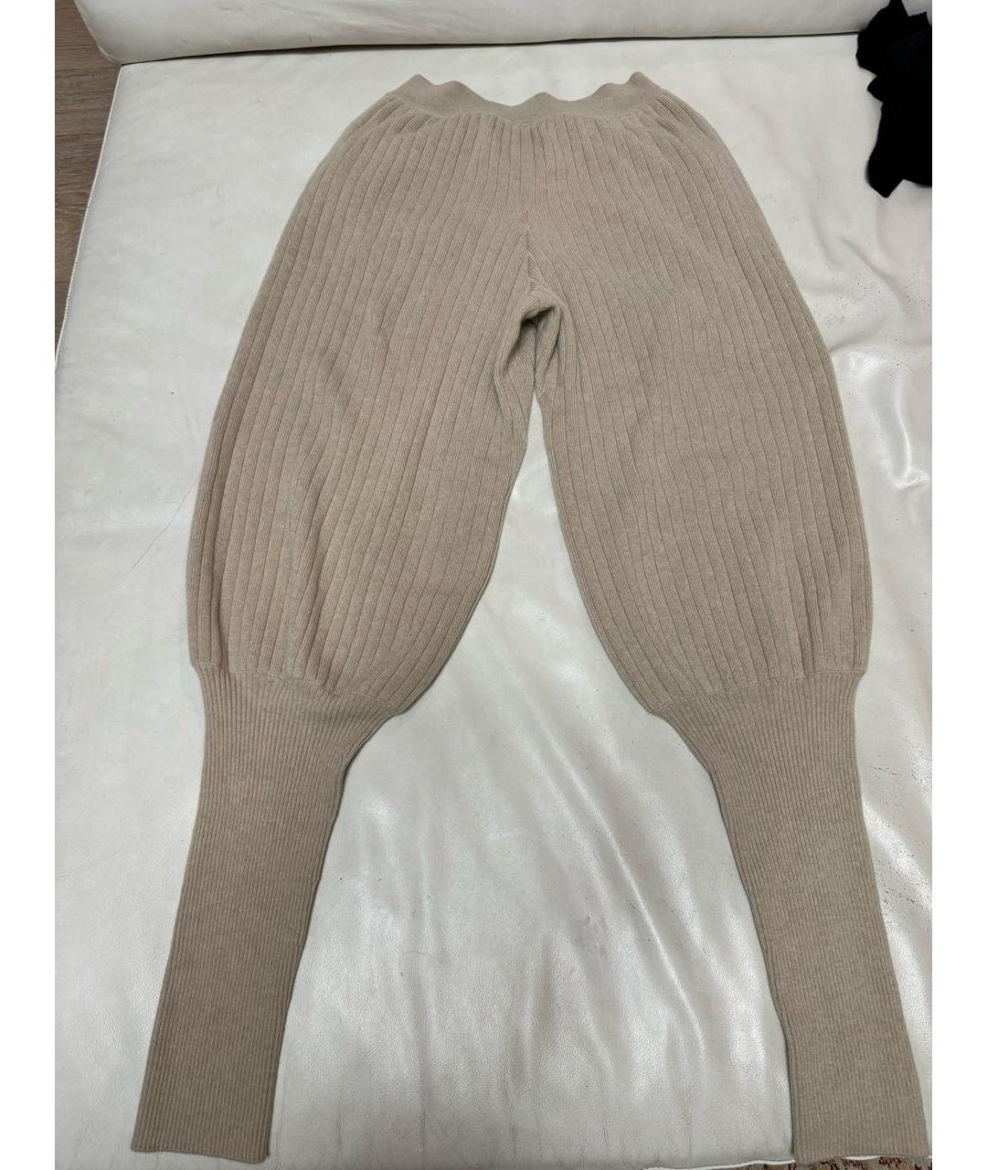 LORO PIANA Бежевые кашемировые брюки узкие, фото 5