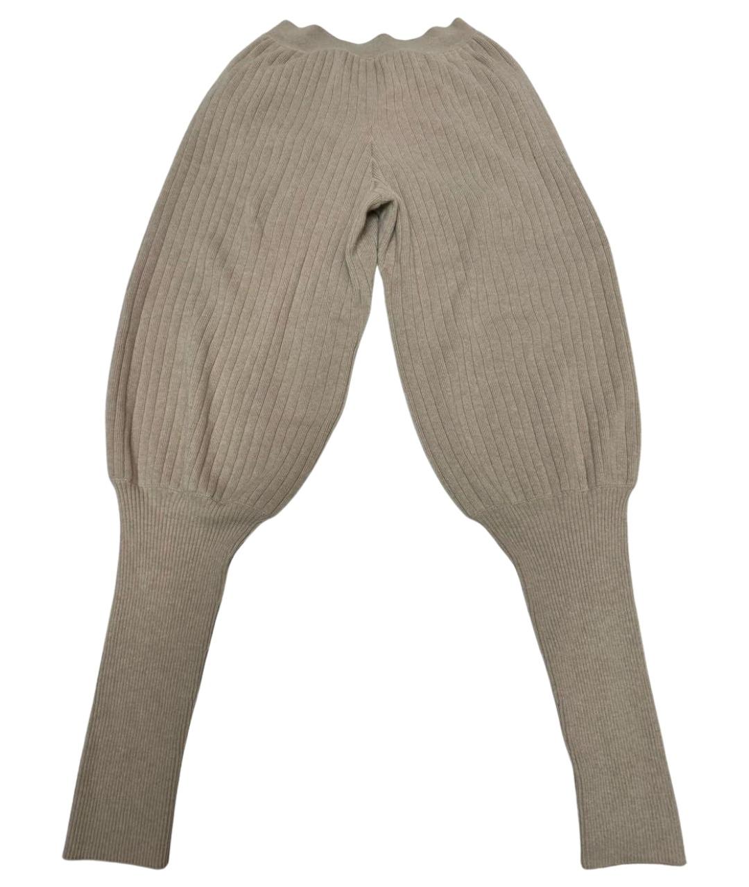 LORO PIANA Бежевые кашемировые брюки узкие, фото 1