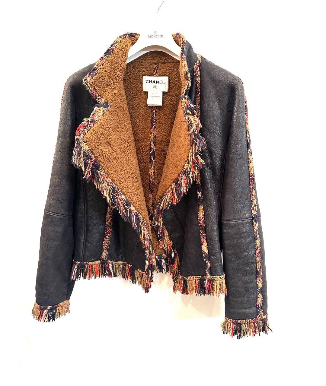 CHANEL Коричневая кожаная дубленка, фото 6