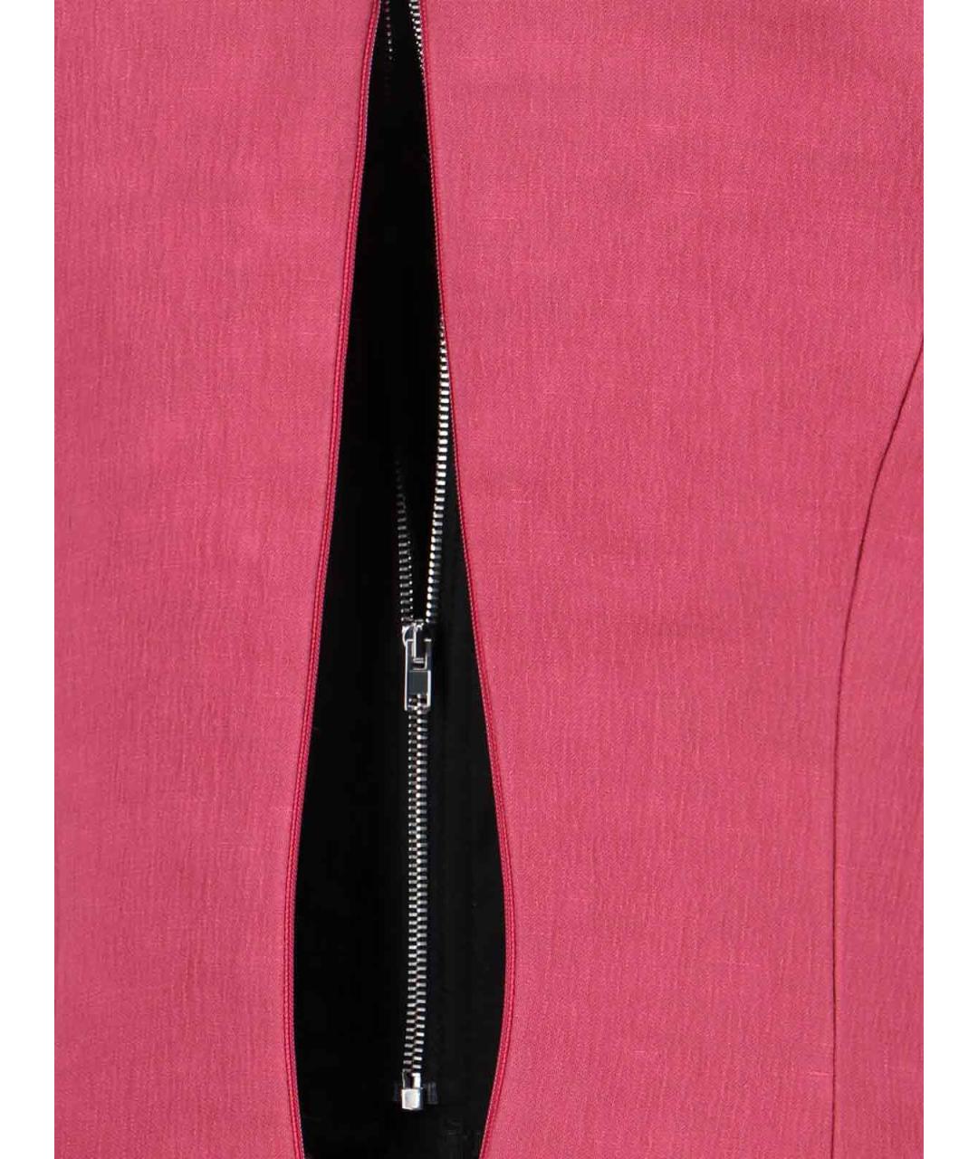 CALVIN KLEIN Розовое шерстяное вечернее платье, фото 5