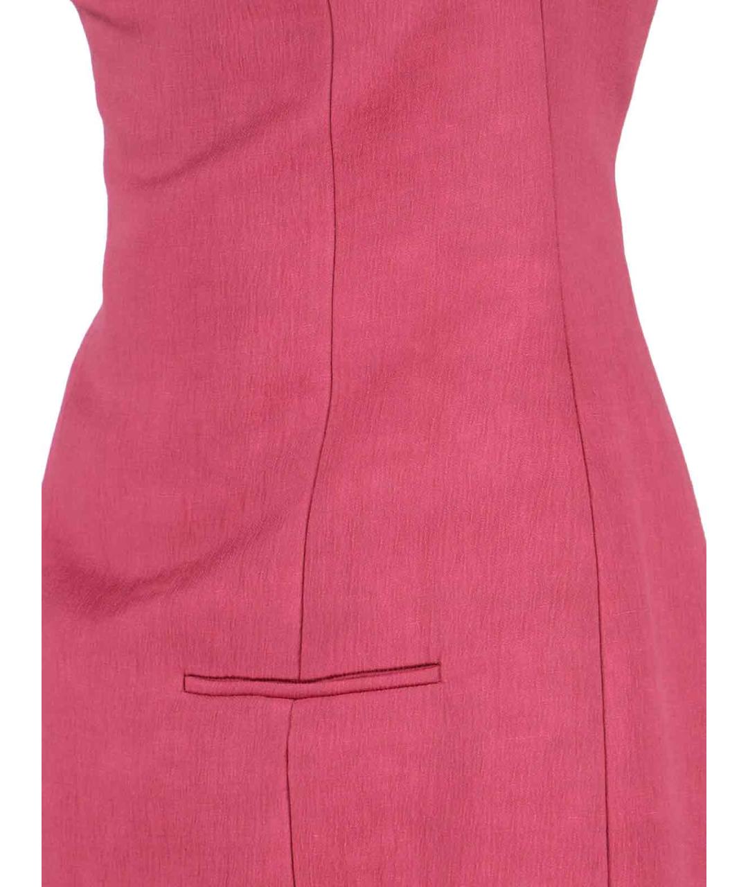 CALVIN KLEIN Розовое шерстяное вечернее платье, фото 4