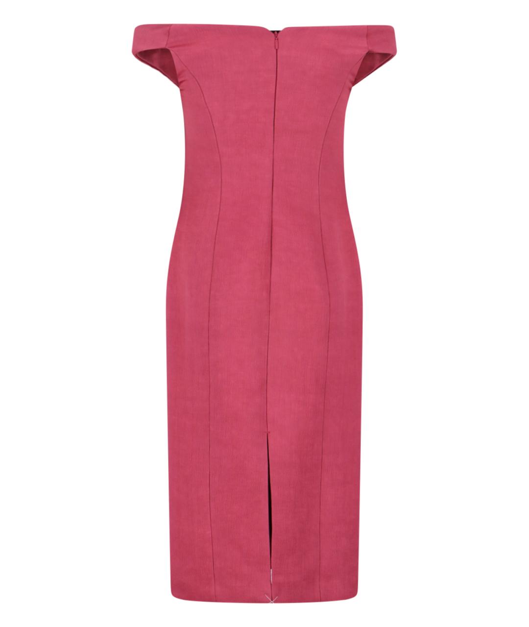 CALVIN KLEIN Розовое шерстяное вечернее платье, фото 2