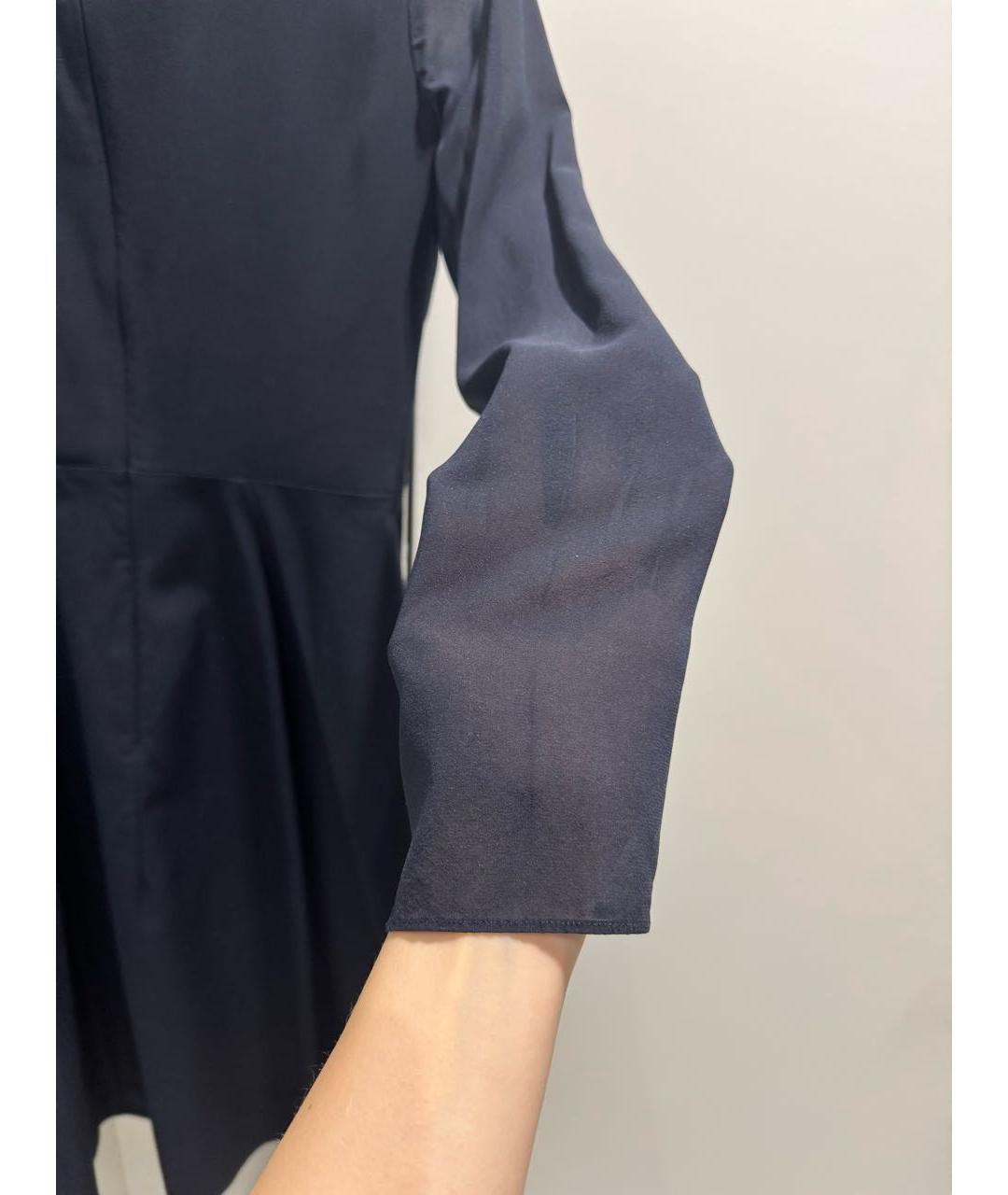COS Темно-синее хлопковое коктейльное платье, фото 5