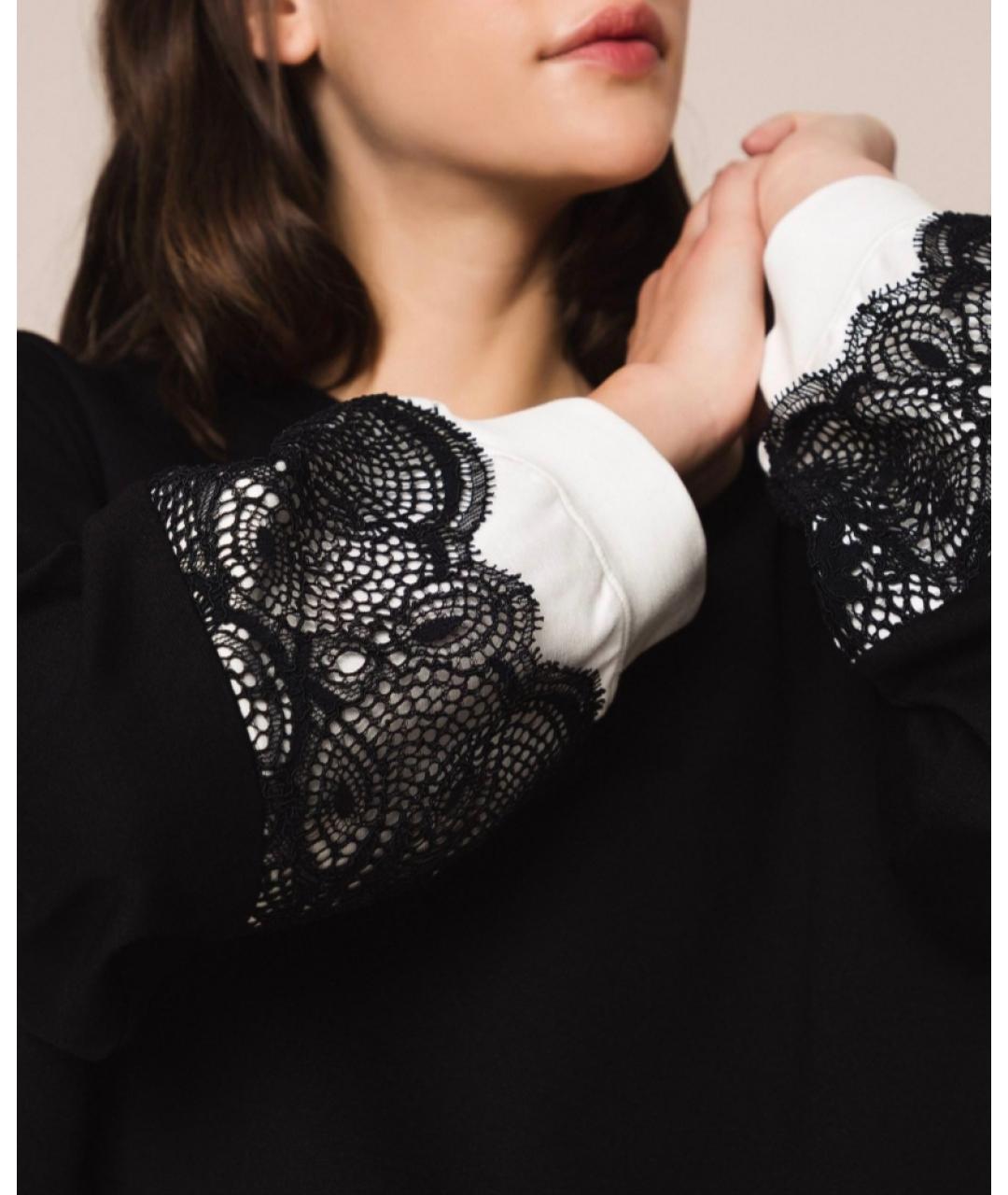 TWIN-SET Черный вискозный джемпер / свитер, фото 7