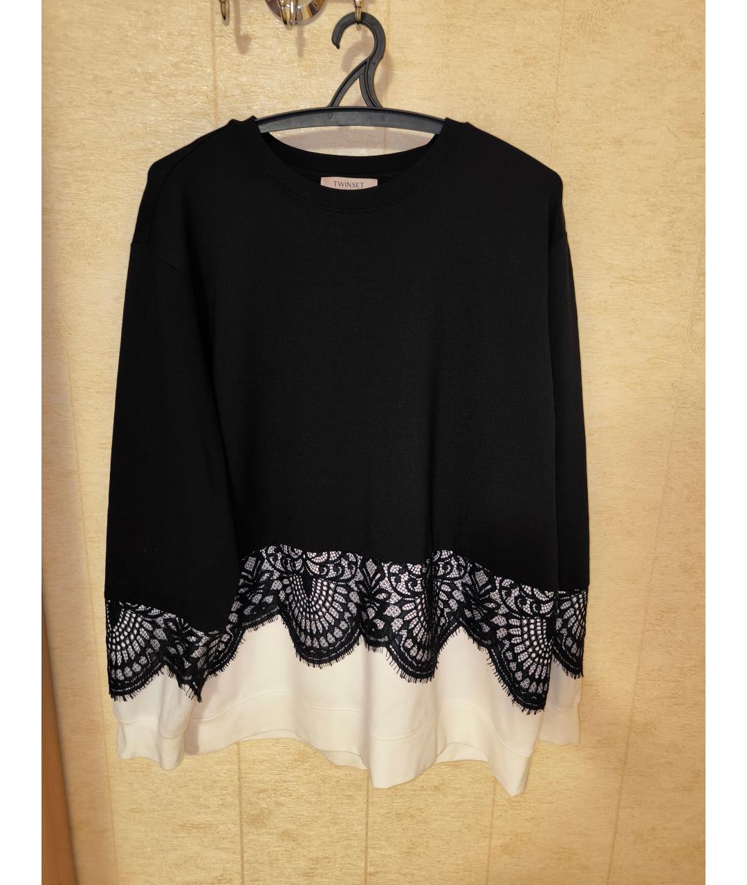 TWIN-SET Черный вискозный джемпер / свитер, фото 3