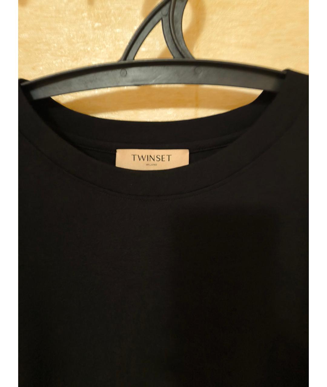 TWIN-SET Черный вискозный джемпер / свитер, фото 5