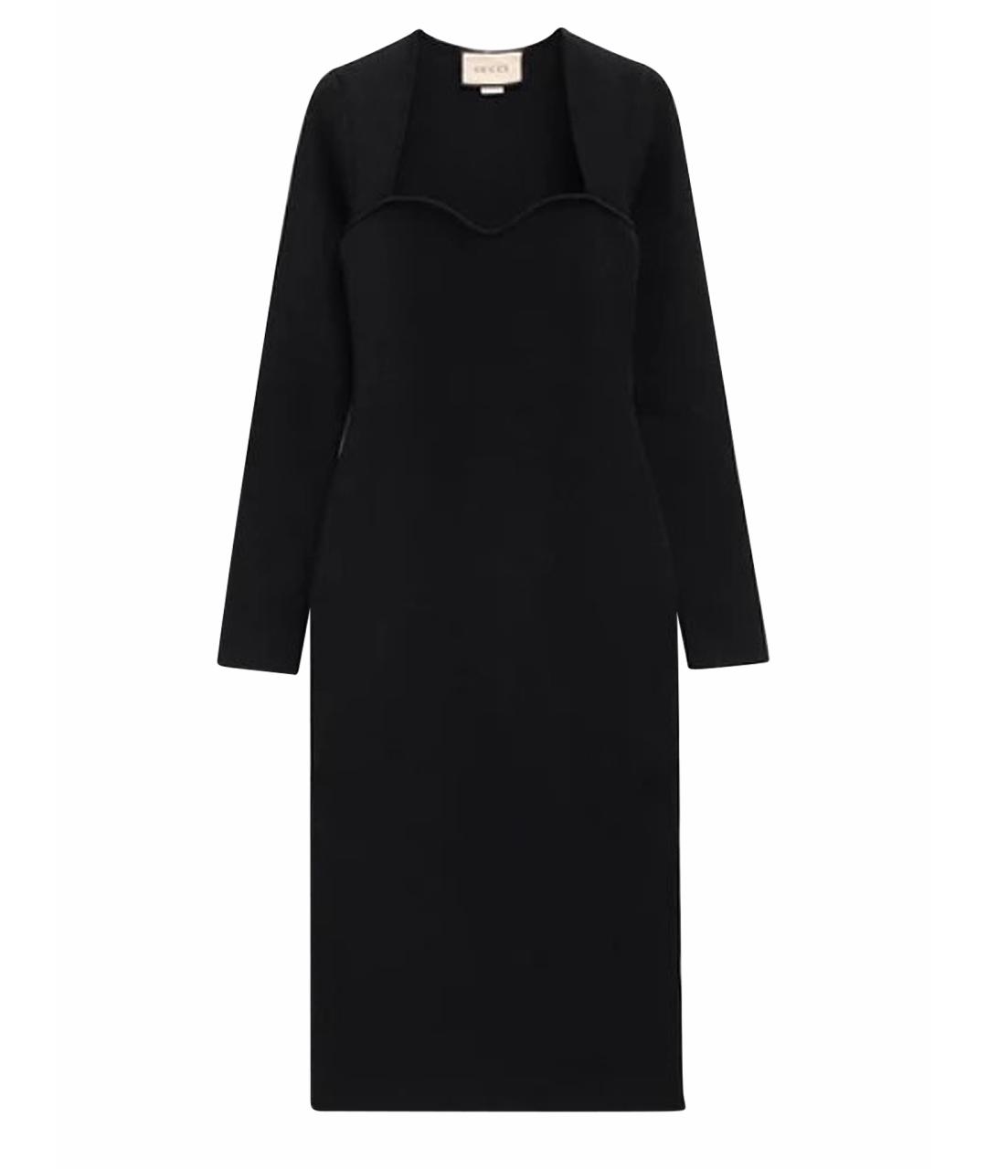 GUCCI Черное вискозное вечернее платье, фото 1