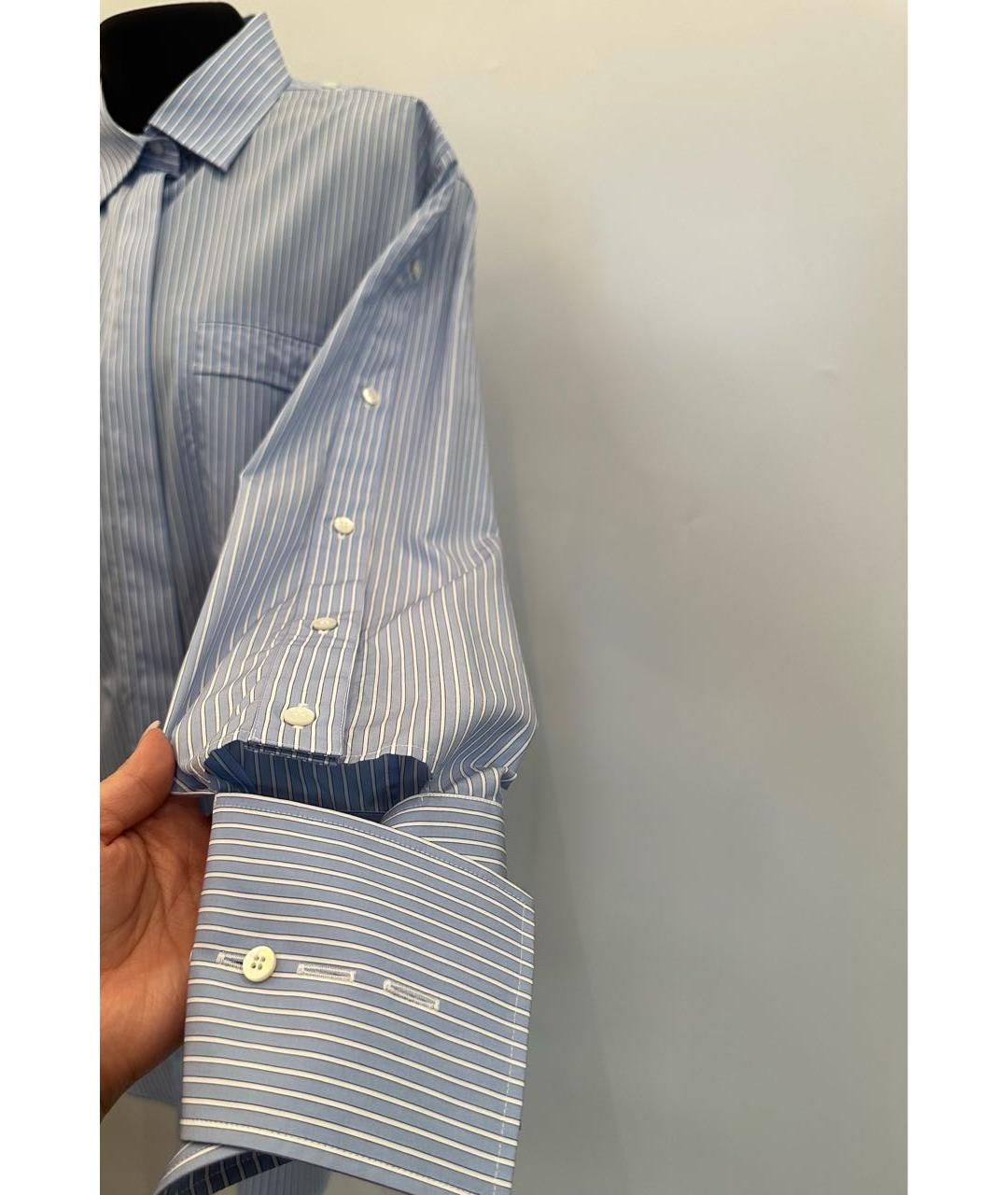 VALENTINO Голубая хлопковая рубашка, фото 6