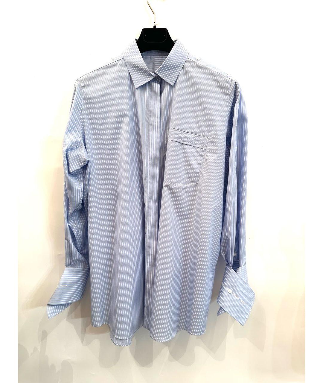 VALENTINO Голубая хлопковая рубашка, фото 7