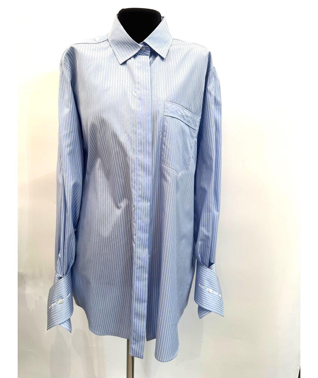 VALENTINO Голубая хлопковая рубашка, фото 5