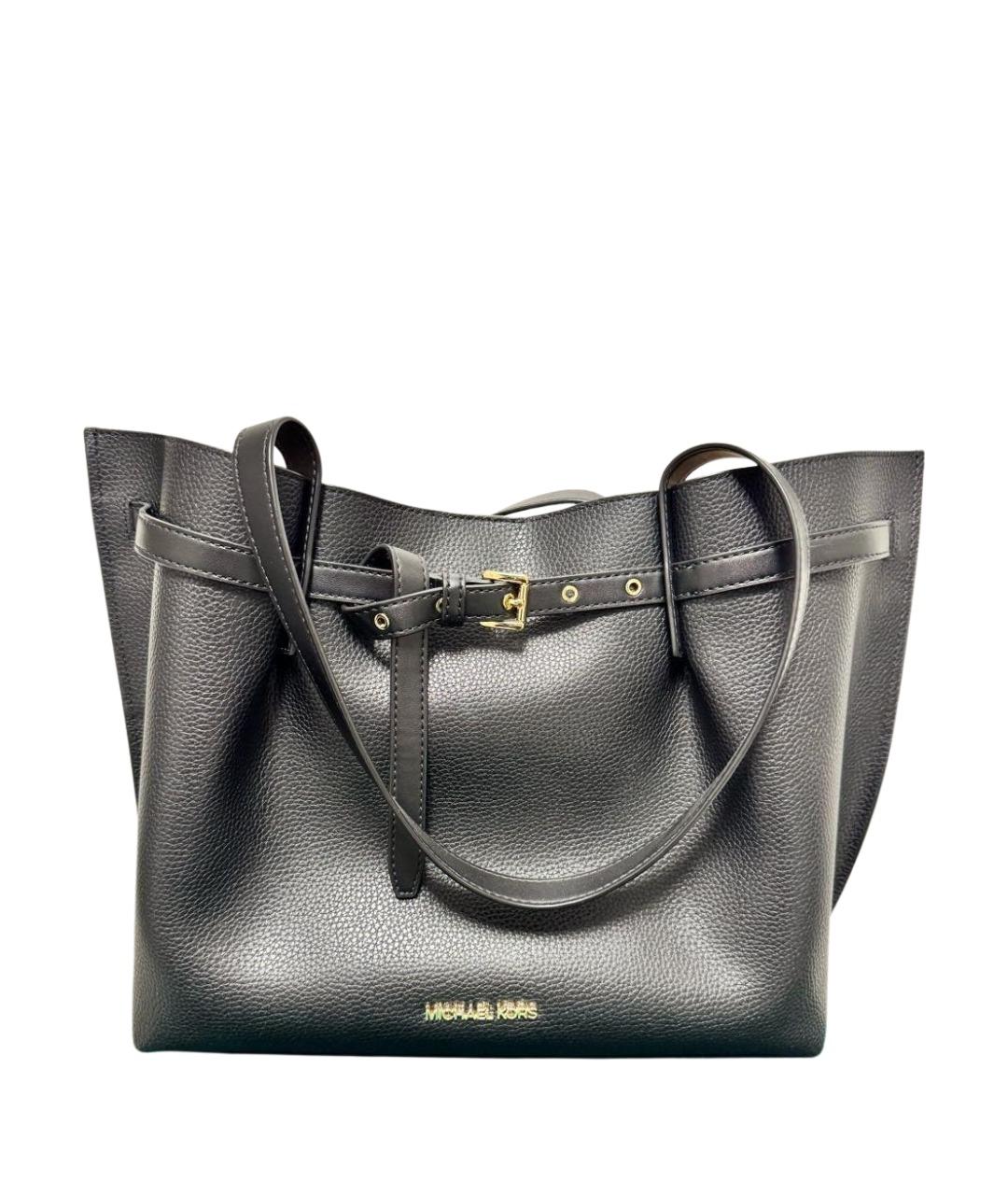 MICHAEL KORS Черная кожаная сумка через плечо, фото 1