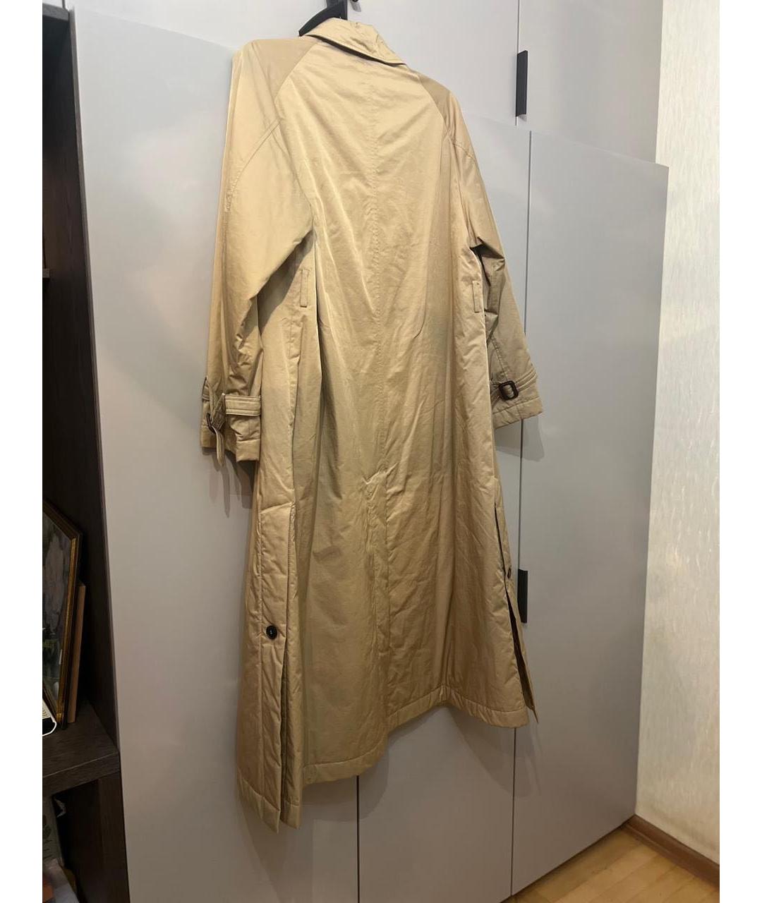 WEEKEND MAX MARA Бежевый хлопковый тренч/плащ, фото 3