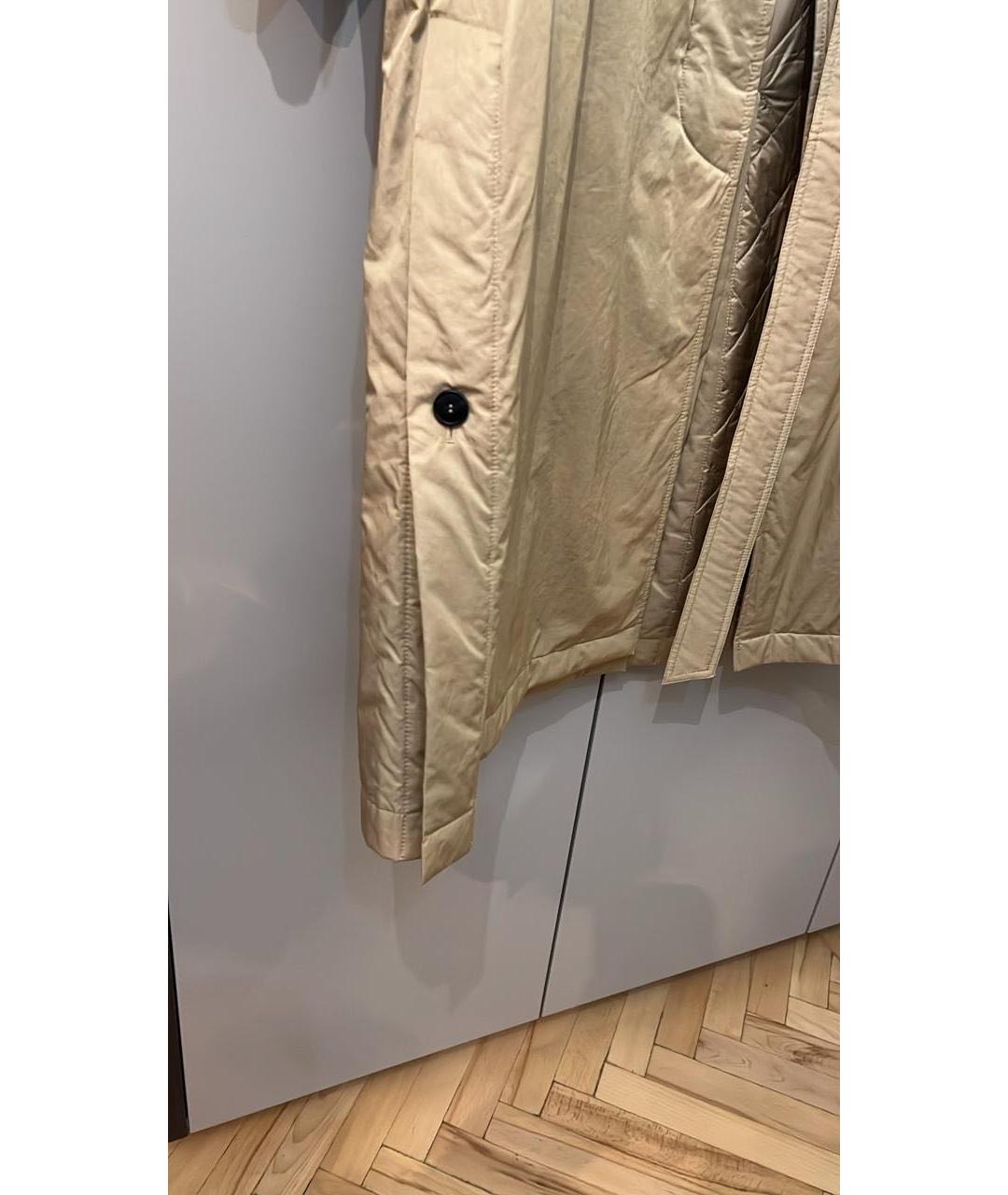 WEEKEND MAX MARA Бежевый хлопковый тренч/плащ, фото 5