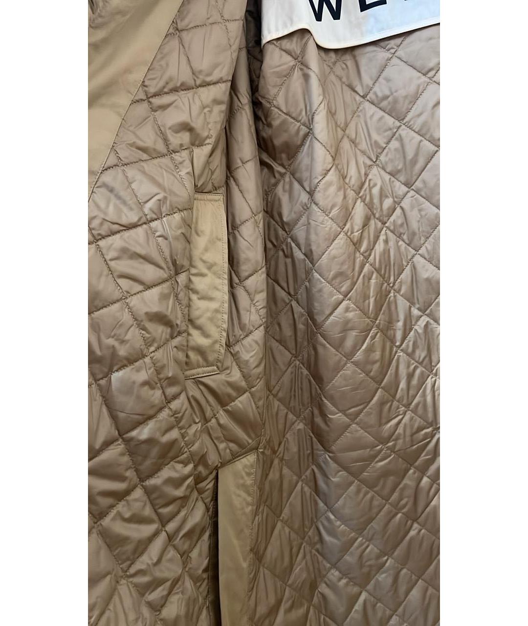 WEEKEND MAX MARA Бежевый хлопковый тренч/плащ, фото 4