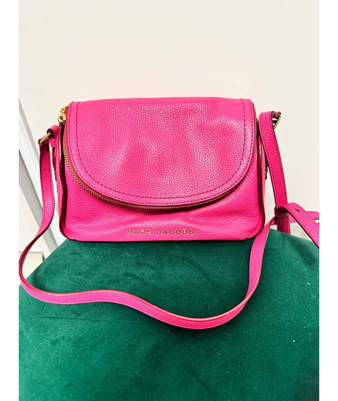 MARC BY MARC JACOBS Фуксия кожаная сумка через плечо, фото 4