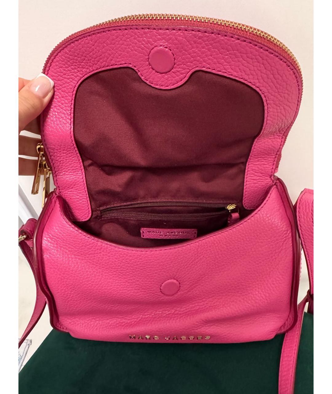 MARC BY MARC JACOBS Фуксия кожаная сумка через плечо, фото 2