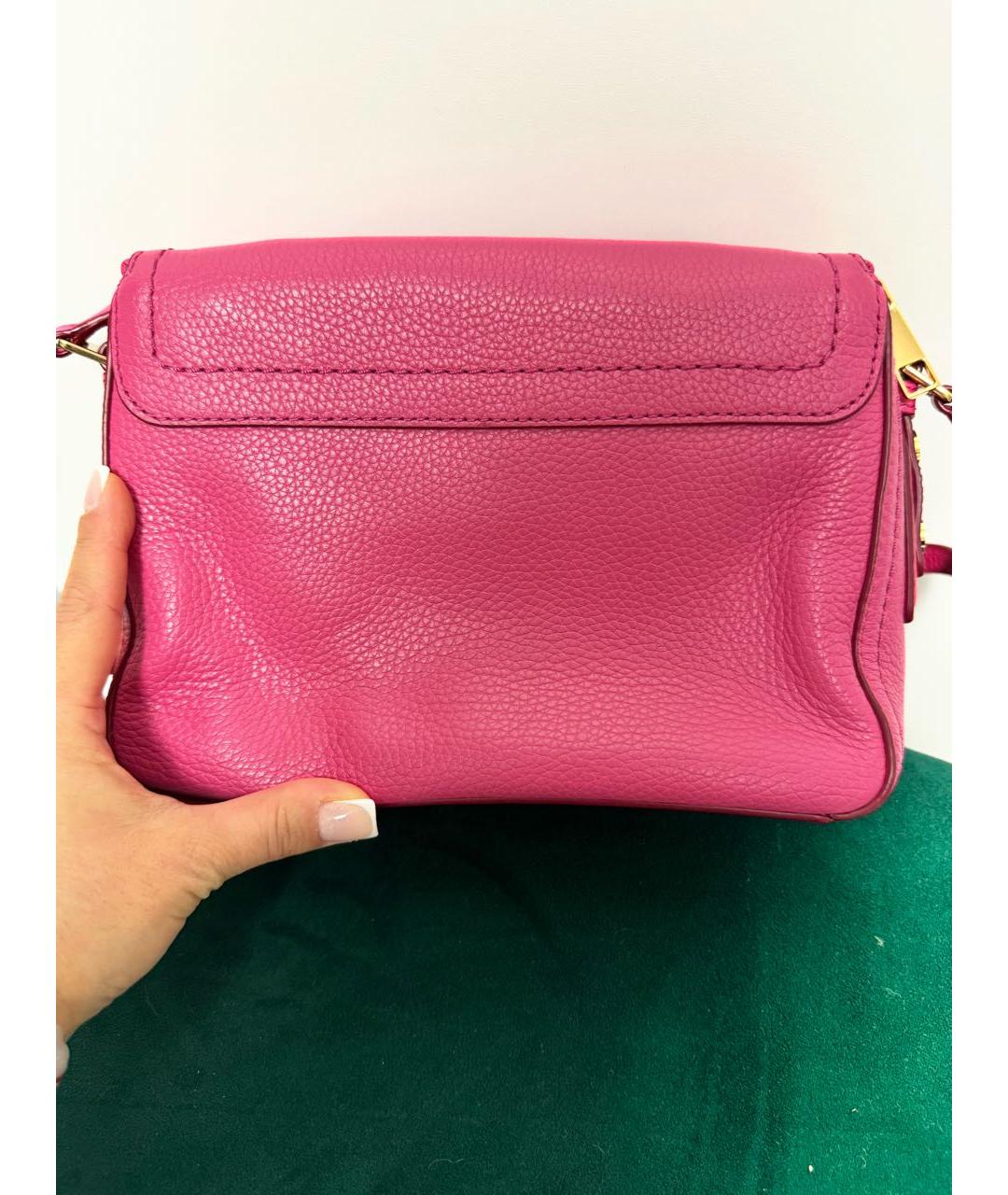 MARC BY MARC JACOBS Фуксия кожаная сумка через плечо, фото 3