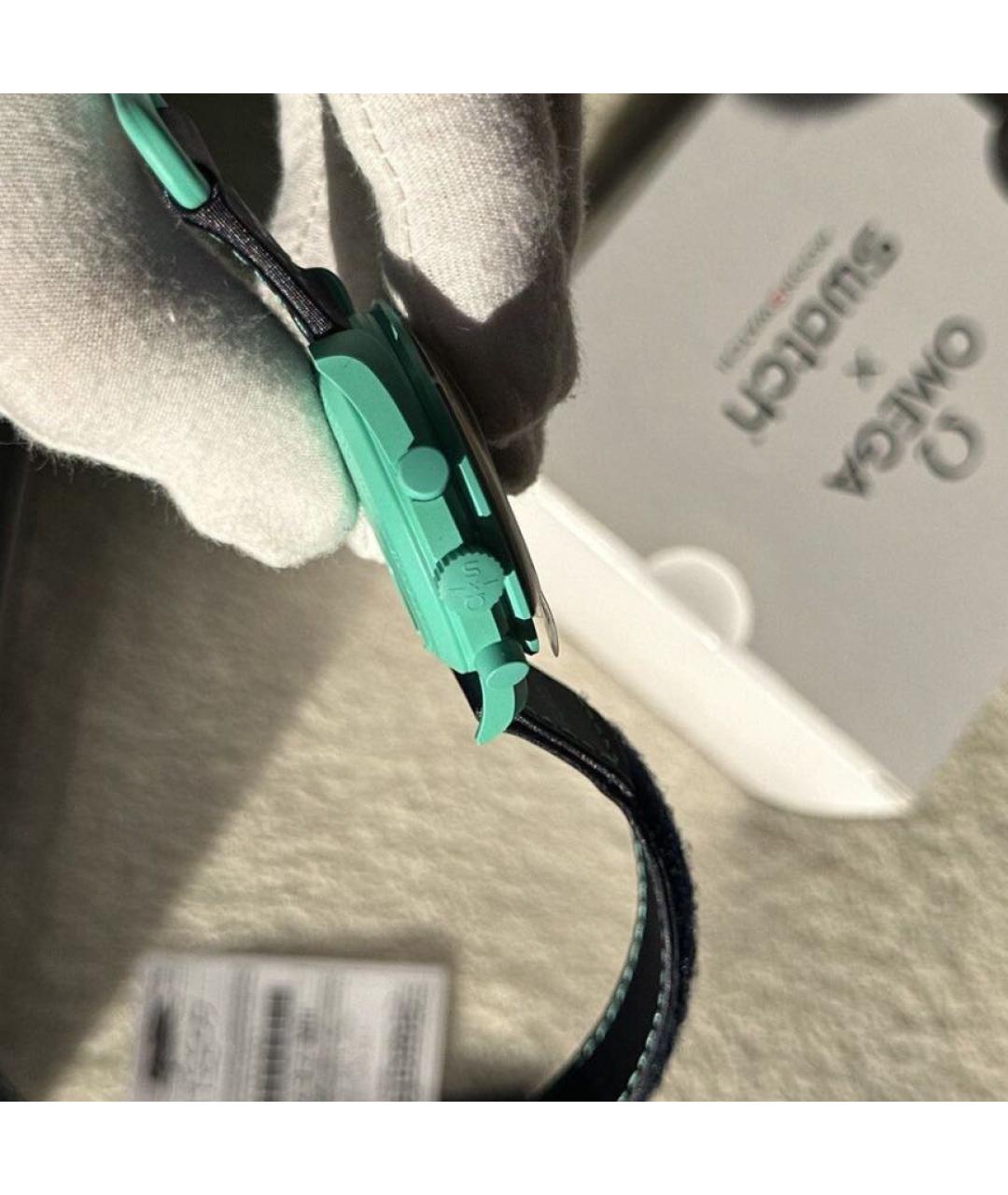 Swatch Бирюзовые керамические часы, фото 3