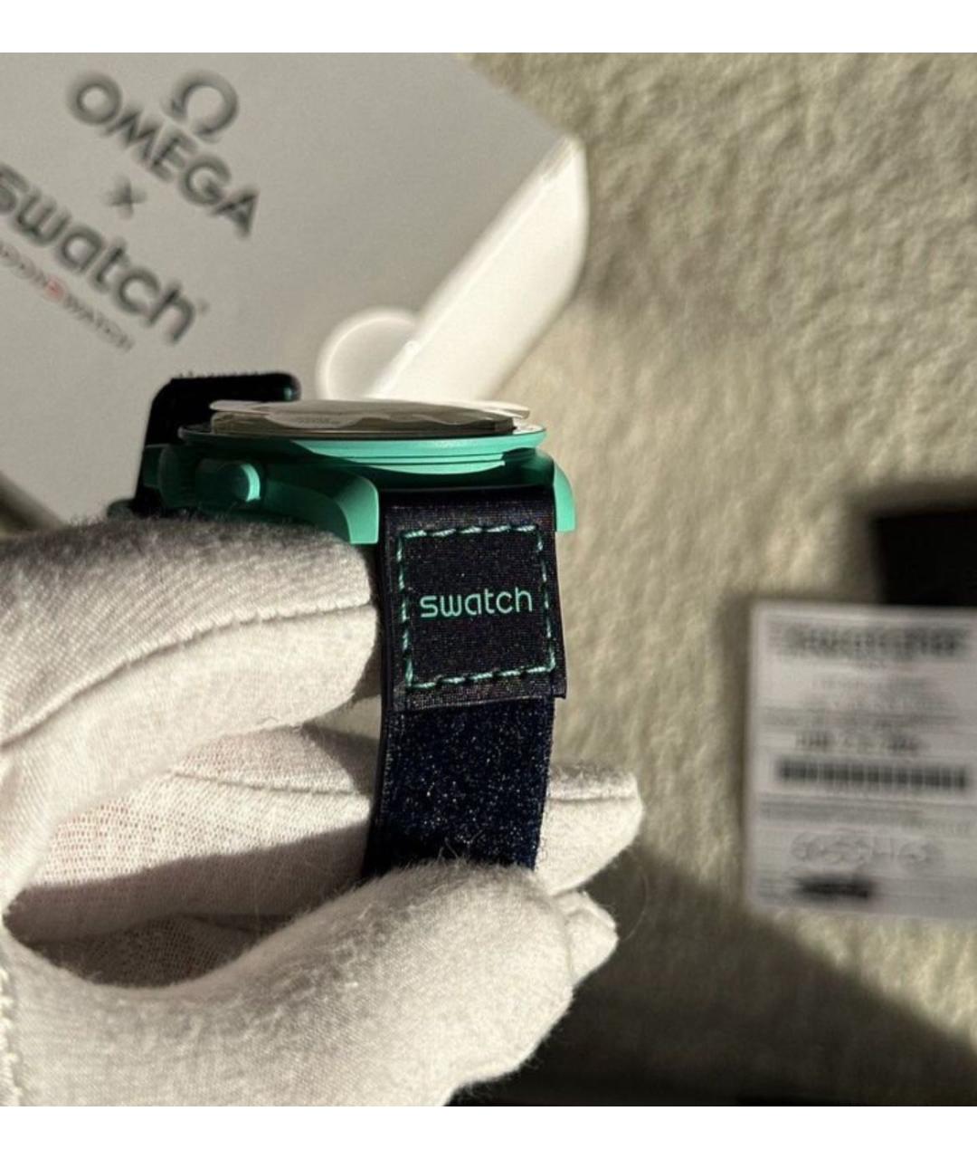 Swatch Бирюзовые керамические часы, фото 4