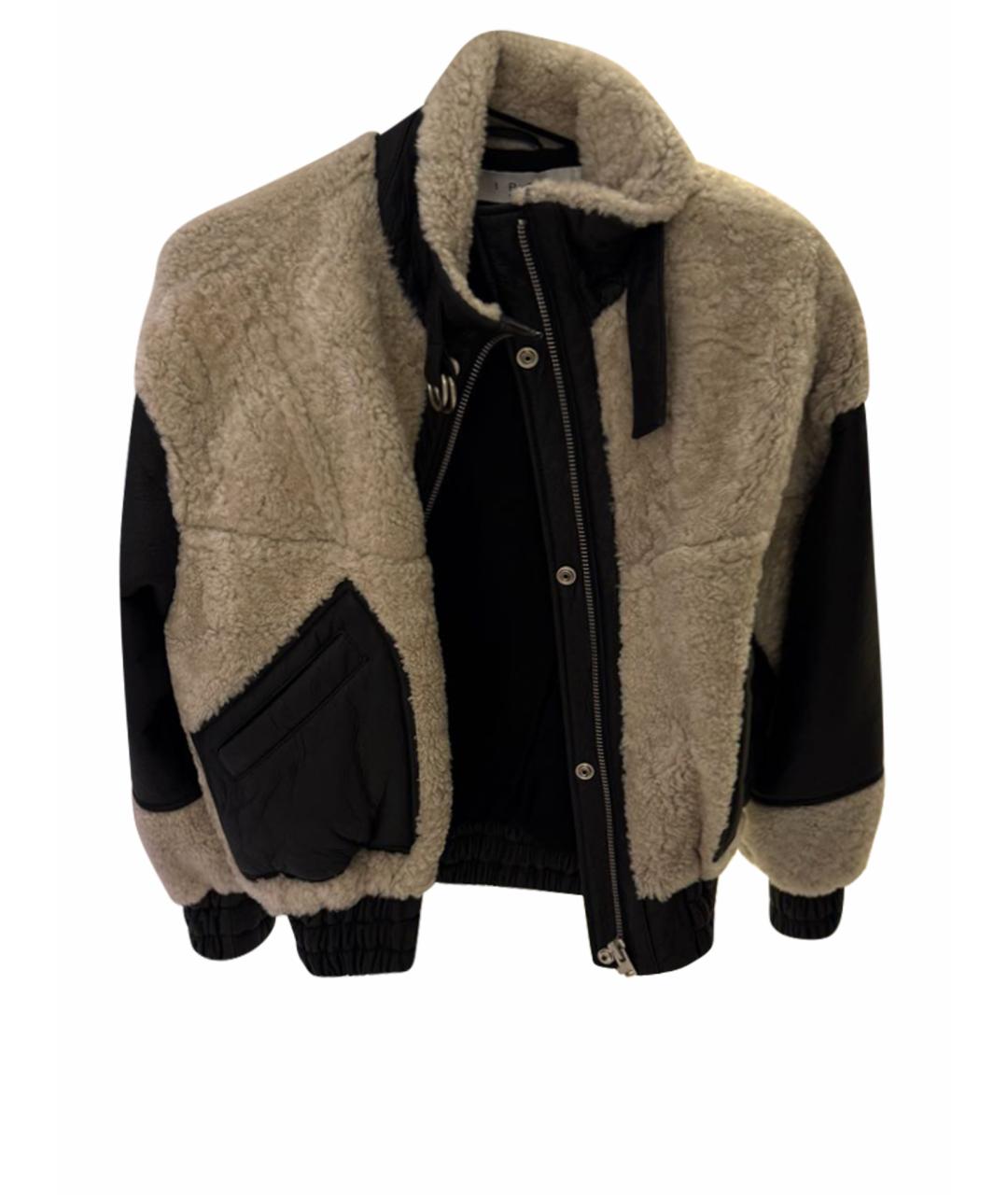 IRO Серая меховая дубленка, фото 1