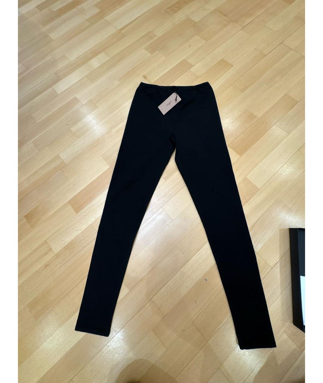 ALAIA Черные шерстяные леггинсы и велосипедки, фото 5