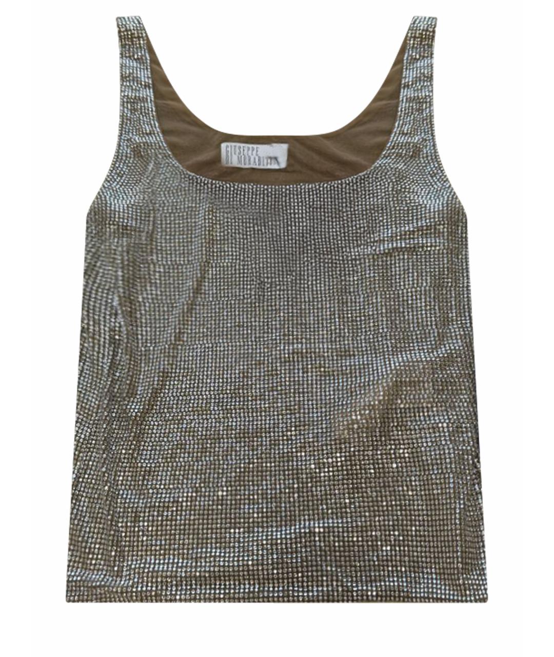 GIUSEPPE DI MORABITO Серебряная полиамидовая майка, фото 1