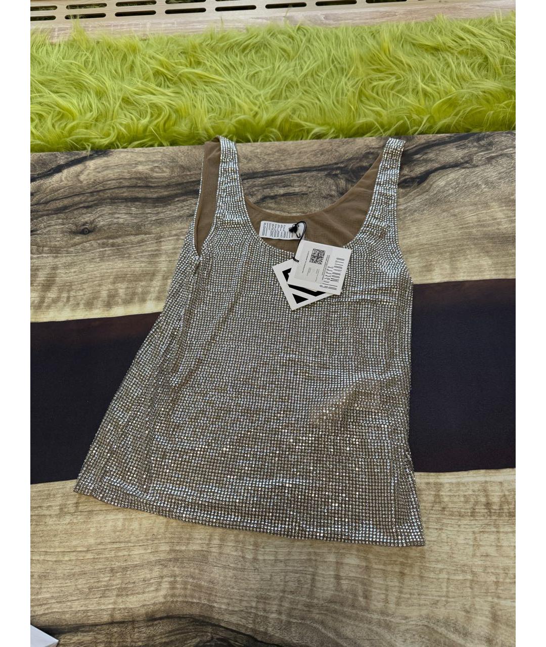 GIUSEPPE DI MORABITO Серебряная полиамидовая майка, фото 8