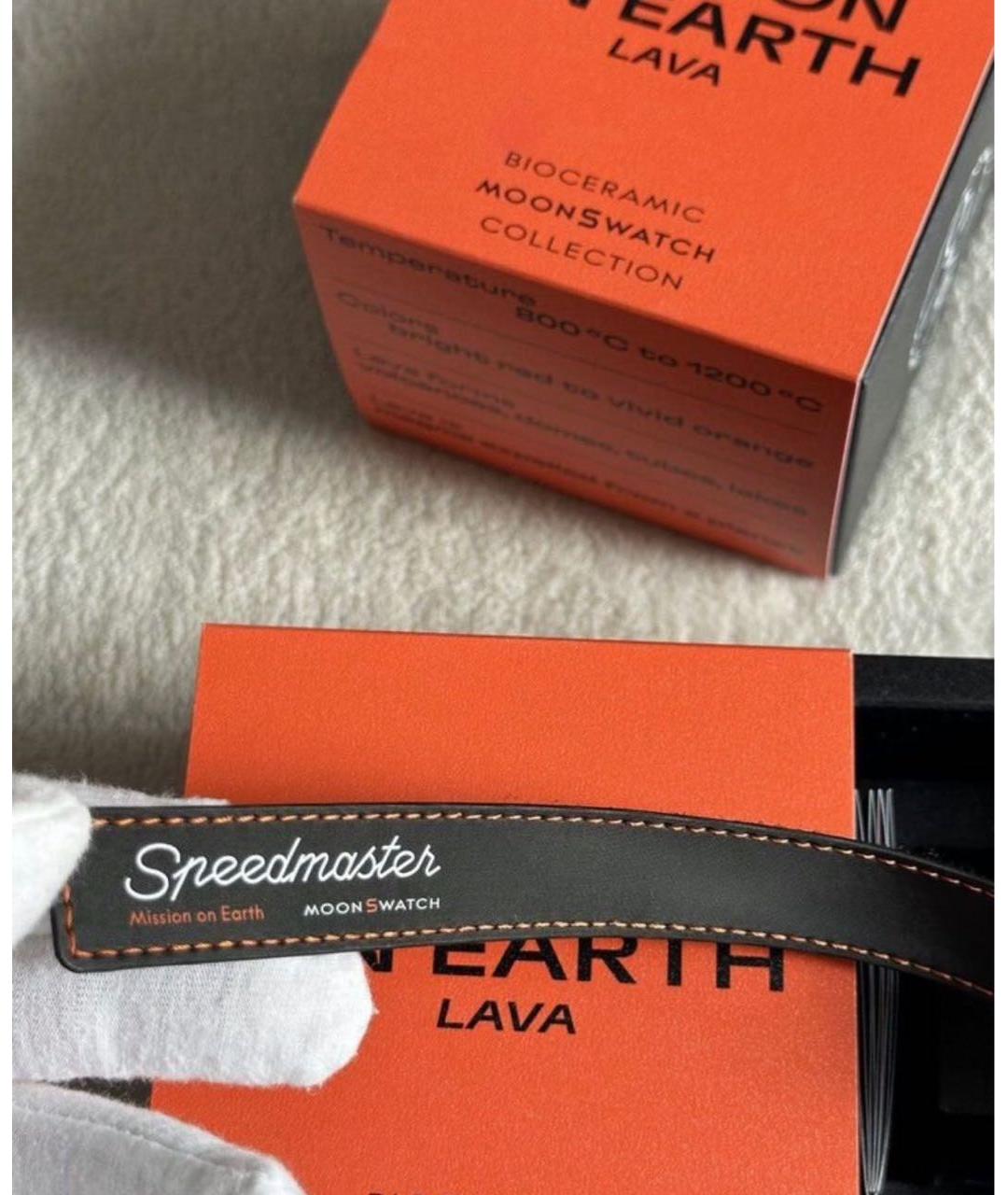 Swatch Оранжевое керамические часы, фото 5