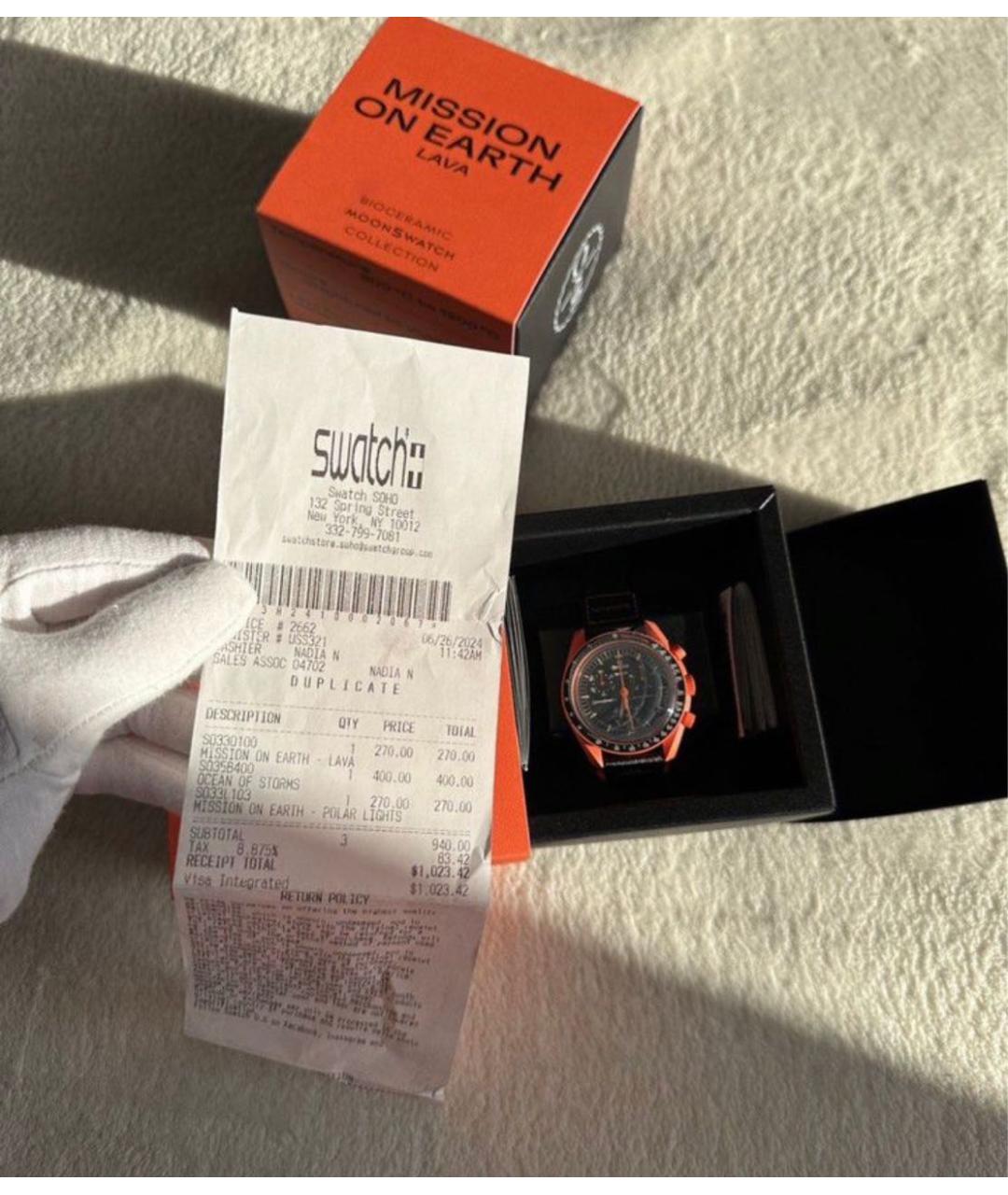 Swatch Оранжевое керамические часы, фото 6