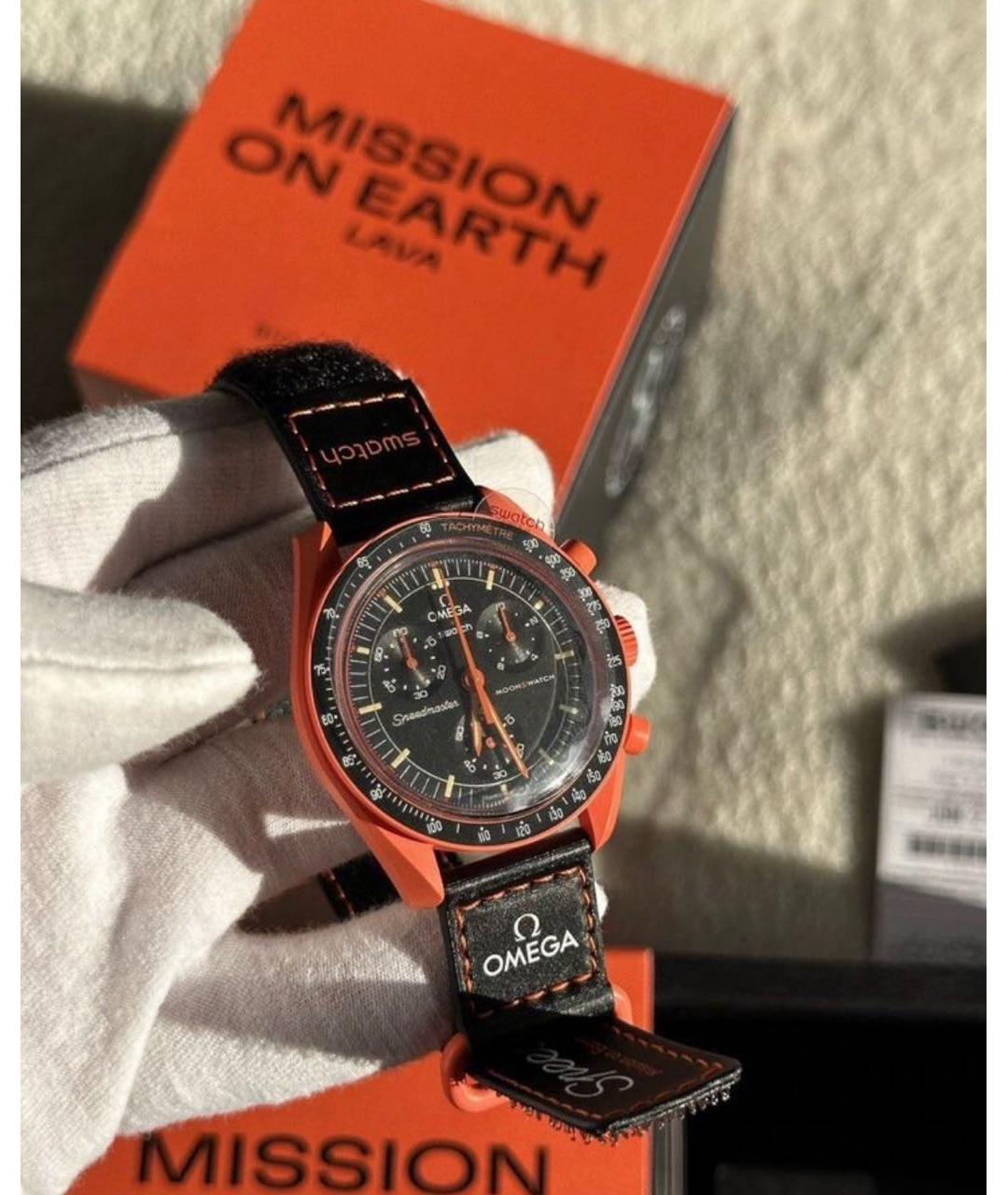 Swatch Оранжевое керамические часы, фото 3