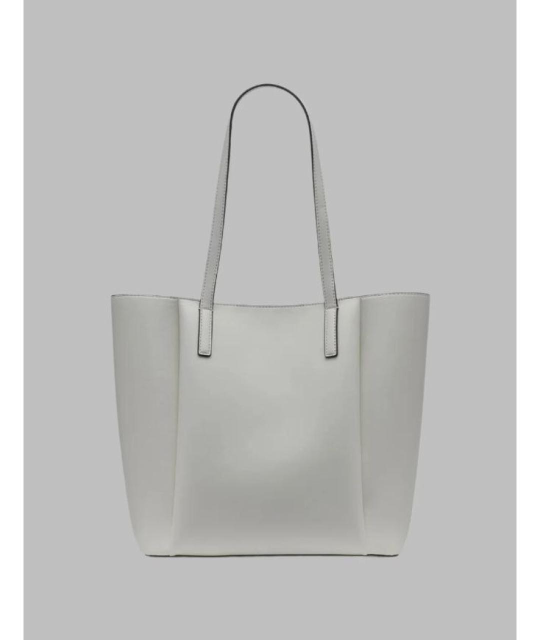 KARL LAGERFELD Белая кожаная сумка тоут, фото 4