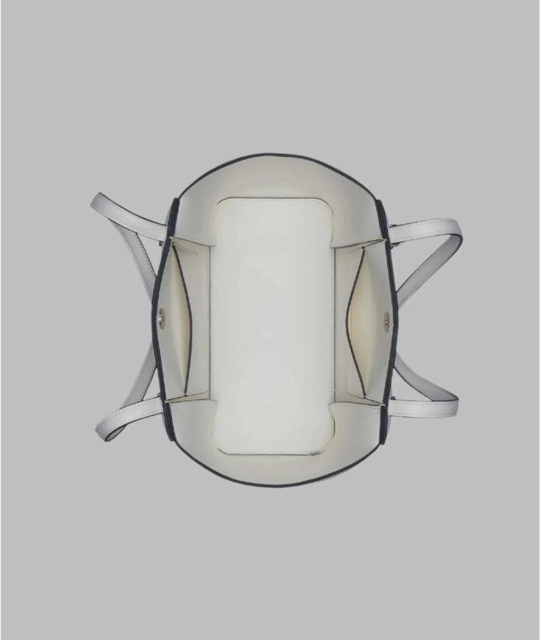 KARL LAGERFELD Белая кожаная сумка тоут, фото 3