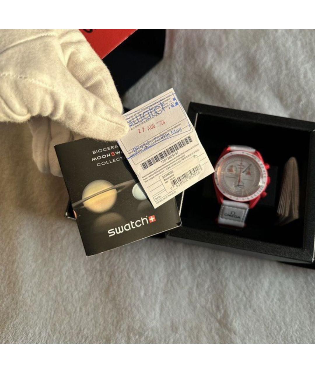 Swatch Красные керамические часы, фото 6