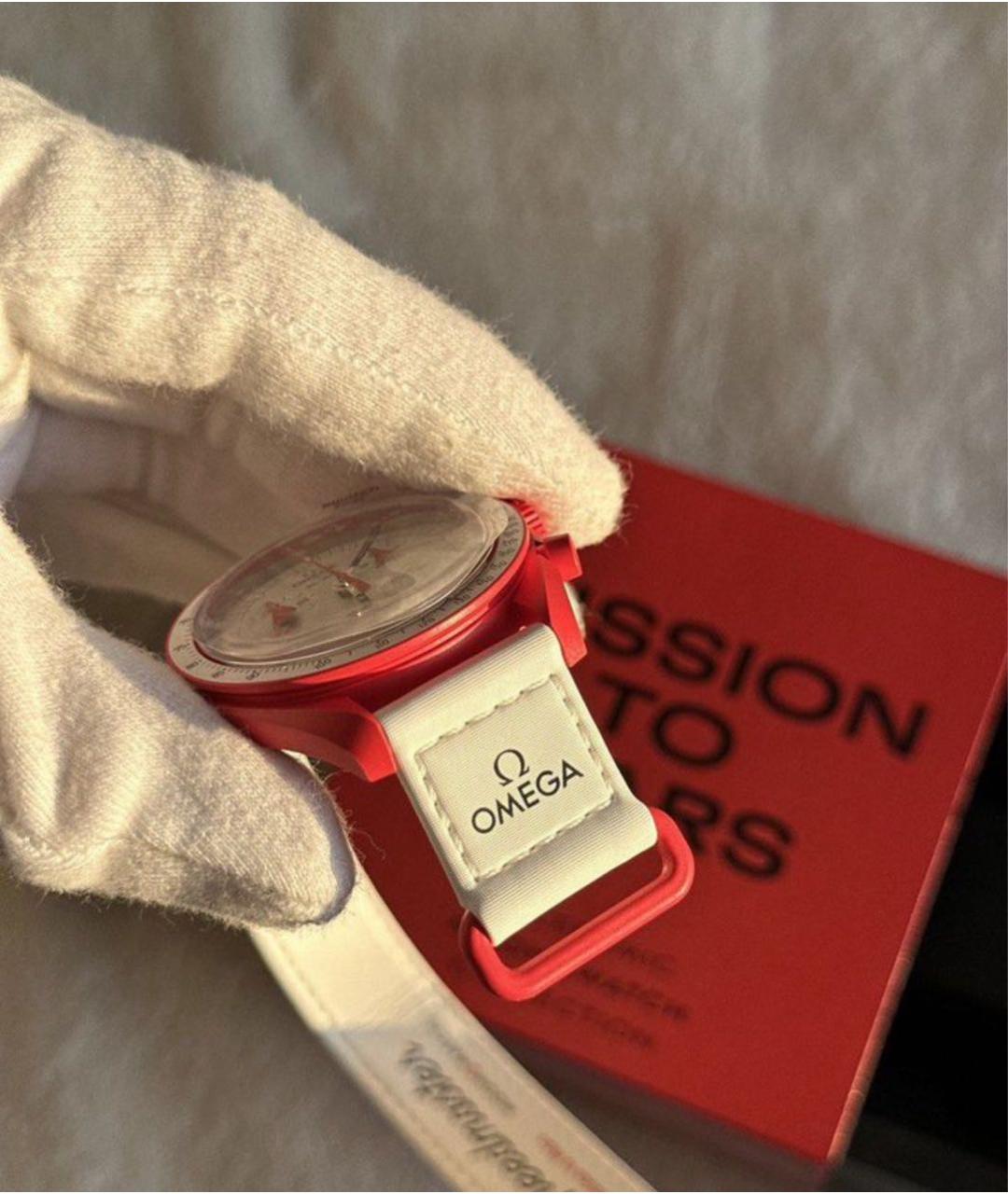 Swatch Красные керамические часы, фото 3