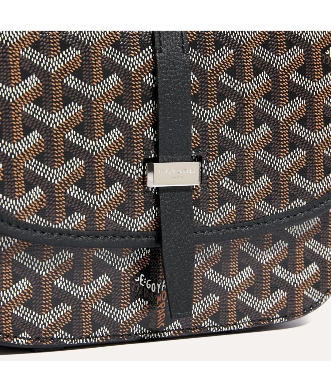 GOYARD Черная кожаная сумка на плечо, фото 5