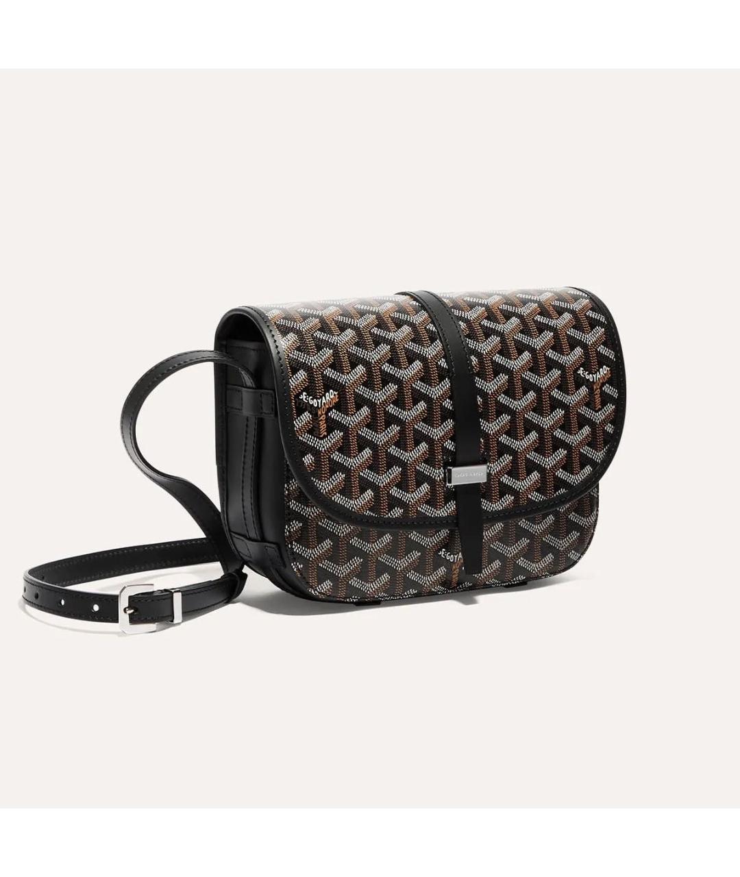 GOYARD Черная кожаная сумка на плечо, фото 6