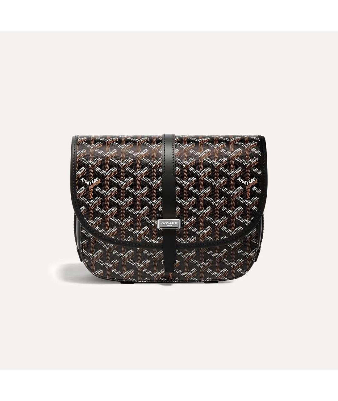 GOYARD Черная кожаная сумка на плечо, фото 2