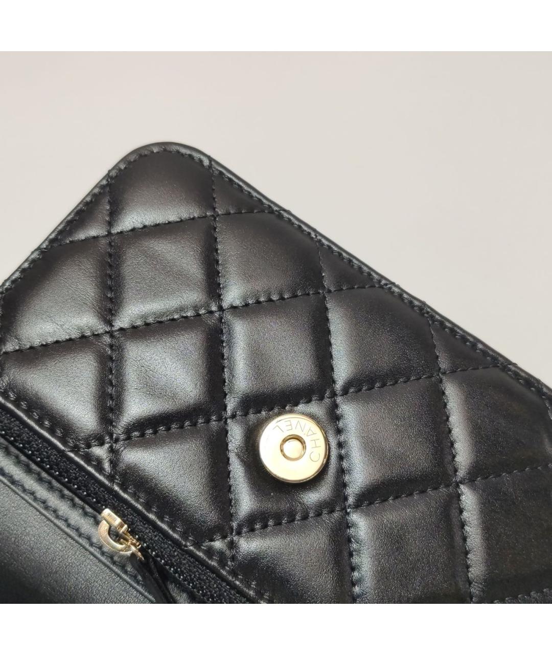 CHANEL Черная кожаная сумка через плечо, фото 8