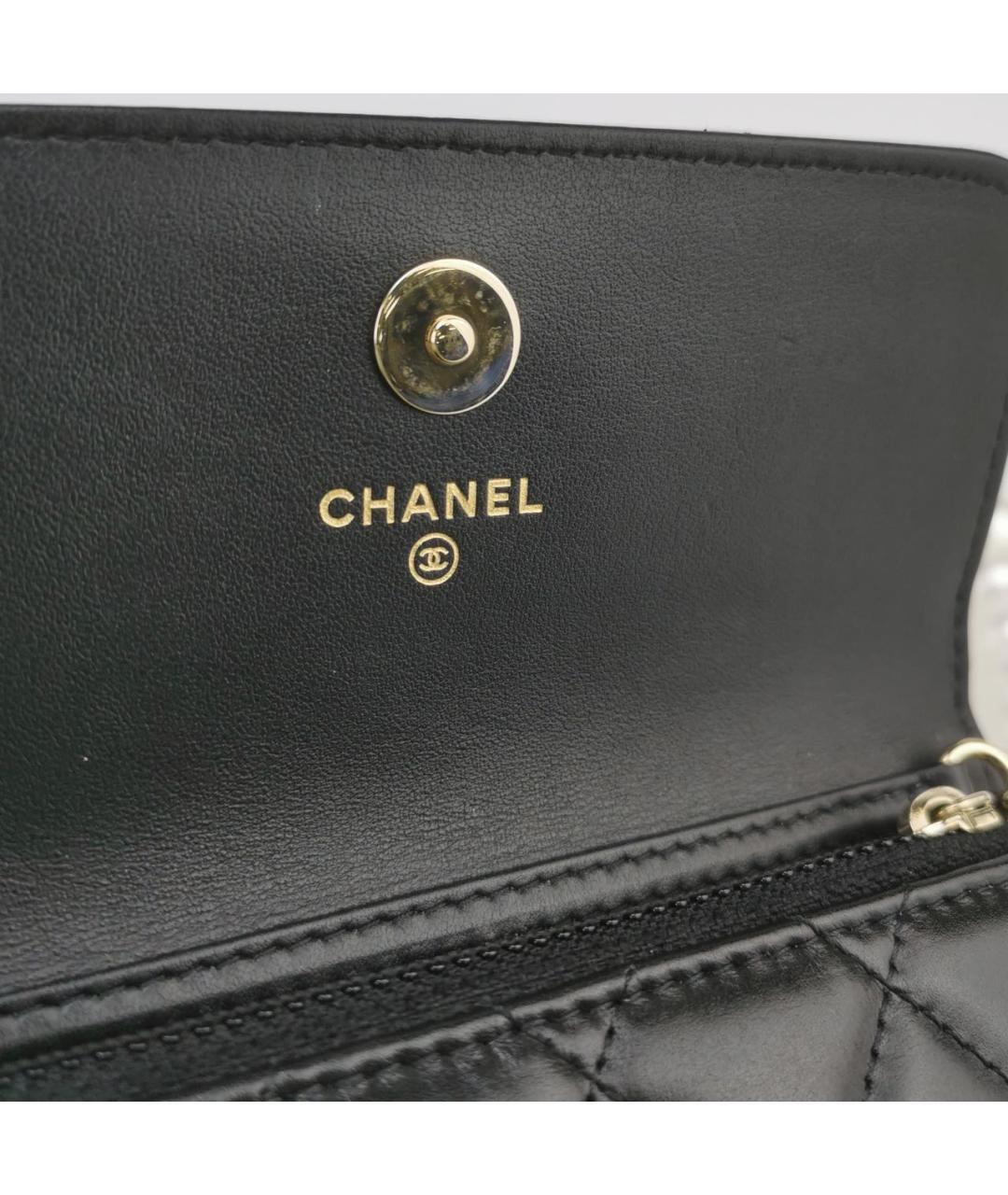 CHANEL Черная кожаная сумка через плечо, фото 7