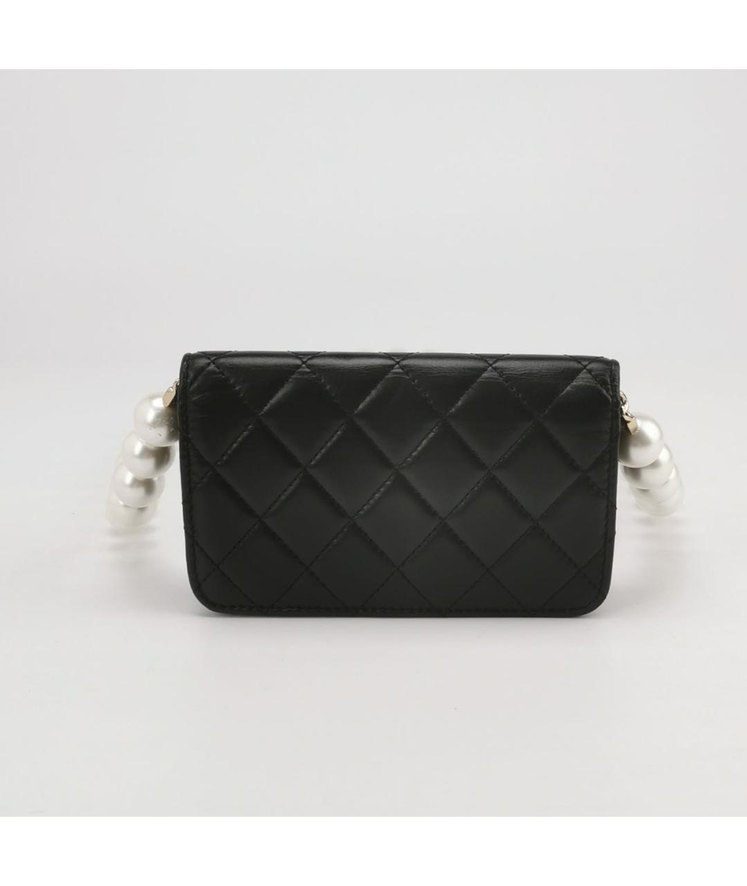 CHANEL Черная кожаная сумка через плечо, фото 4