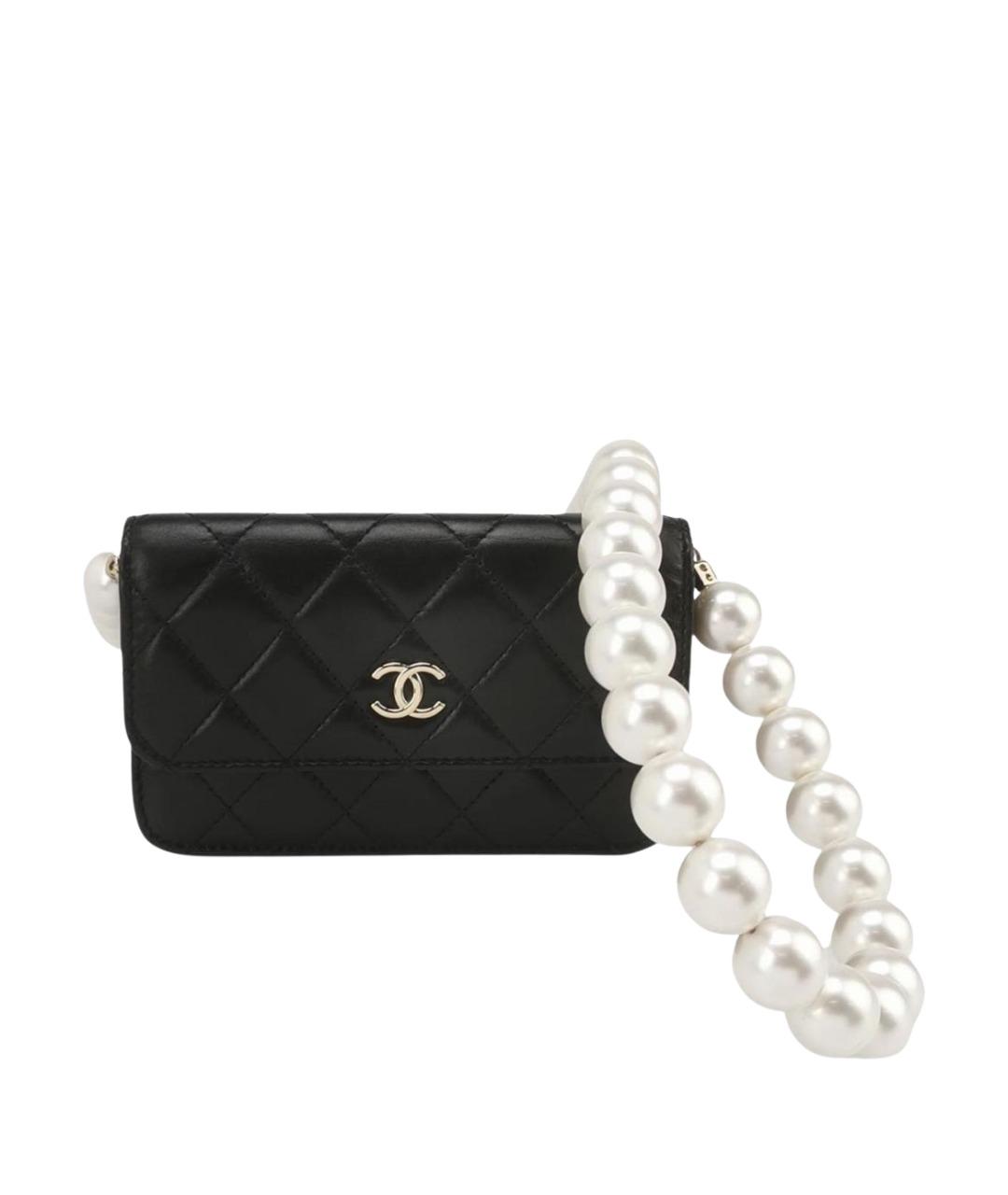 CHANEL Черная кожаная сумка через плечо, фото 10