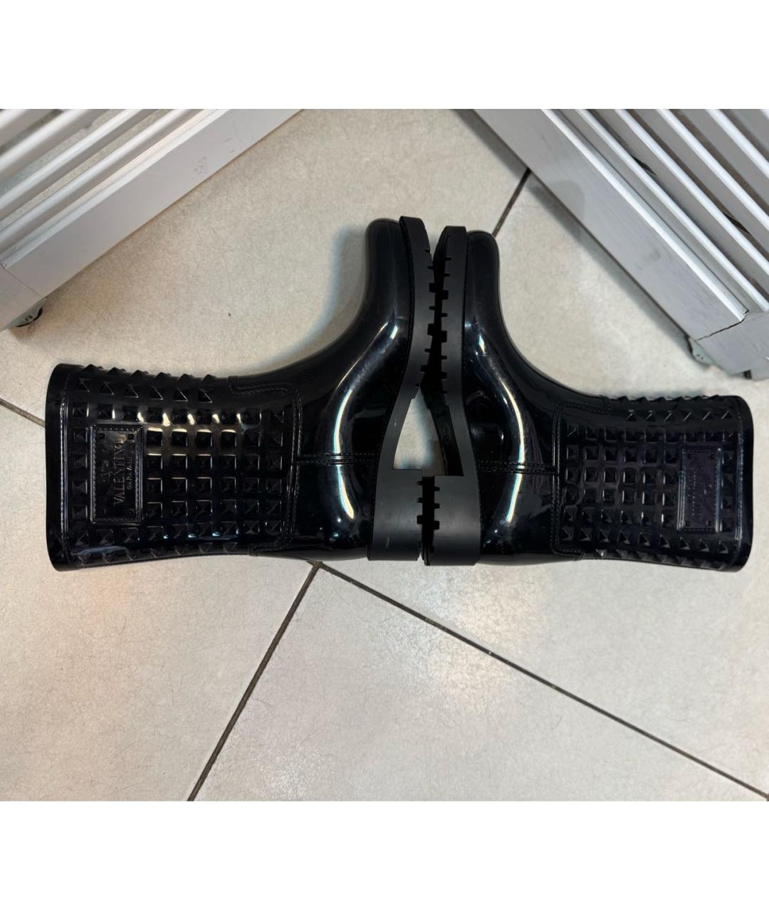 VALENTINO Черные резиновые сапоги, фото 3