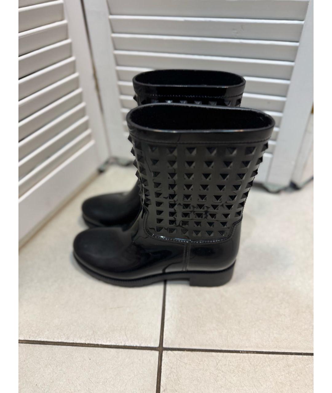 VALENTINO Черные резиновые сапоги, фото 8