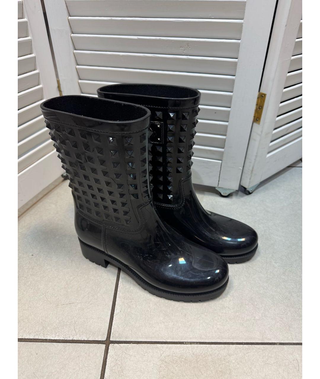 VALENTINO Черные резиновые сапоги, фото 5