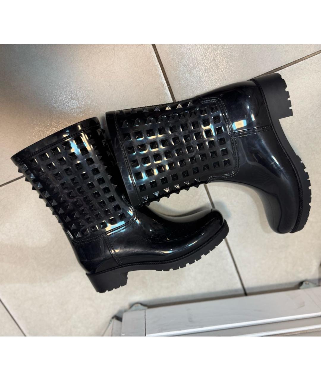 VALENTINO Черные резиновые сапоги, фото 9