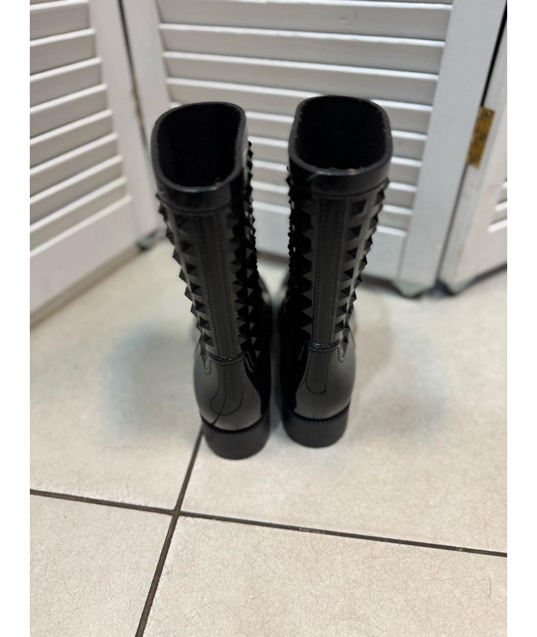 VALENTINO Черные резиновые сапоги, фото 7
